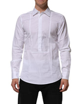 Dolce & Gabbana White Poplin Cotton Formal Men Dress Shirt